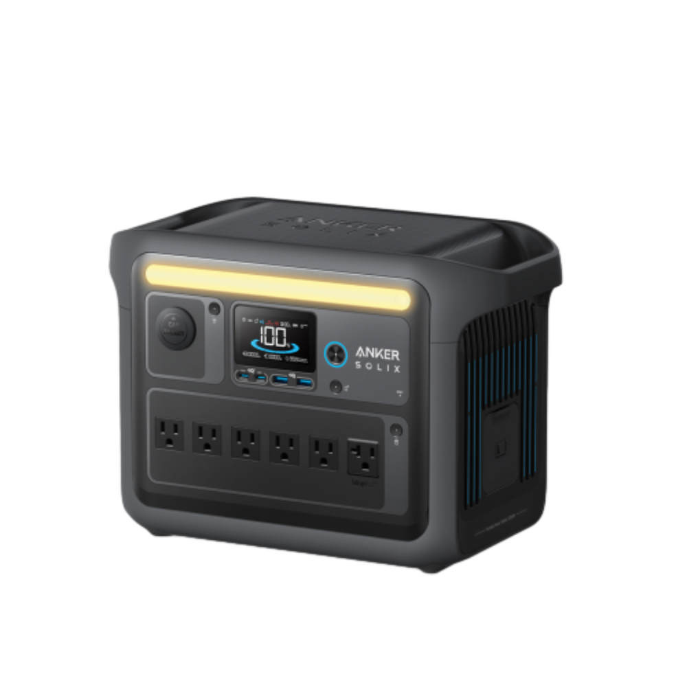 Anker SOLIX C1000 / C1000X A1761, six AC outlets and front display, manufacturer rendering