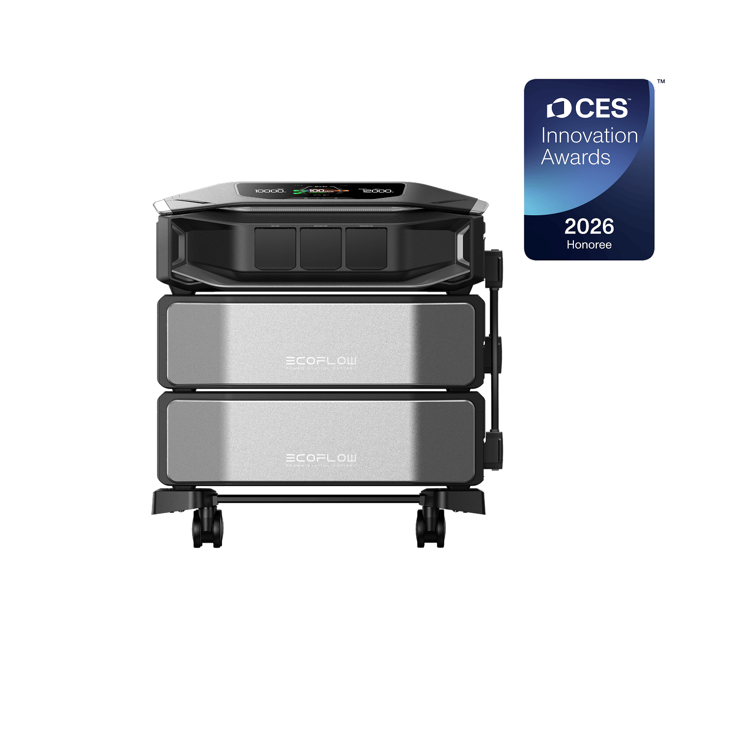 EcoFlow DELTA Pro Ultra X standard inverter with two batteries, manufacturer product rendering