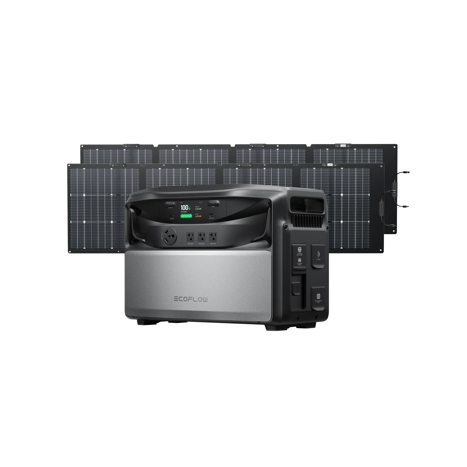 EcoFlow TITAN 5000 Classic with solar-panel assemblies. The exact offer title names two 220 W panels.