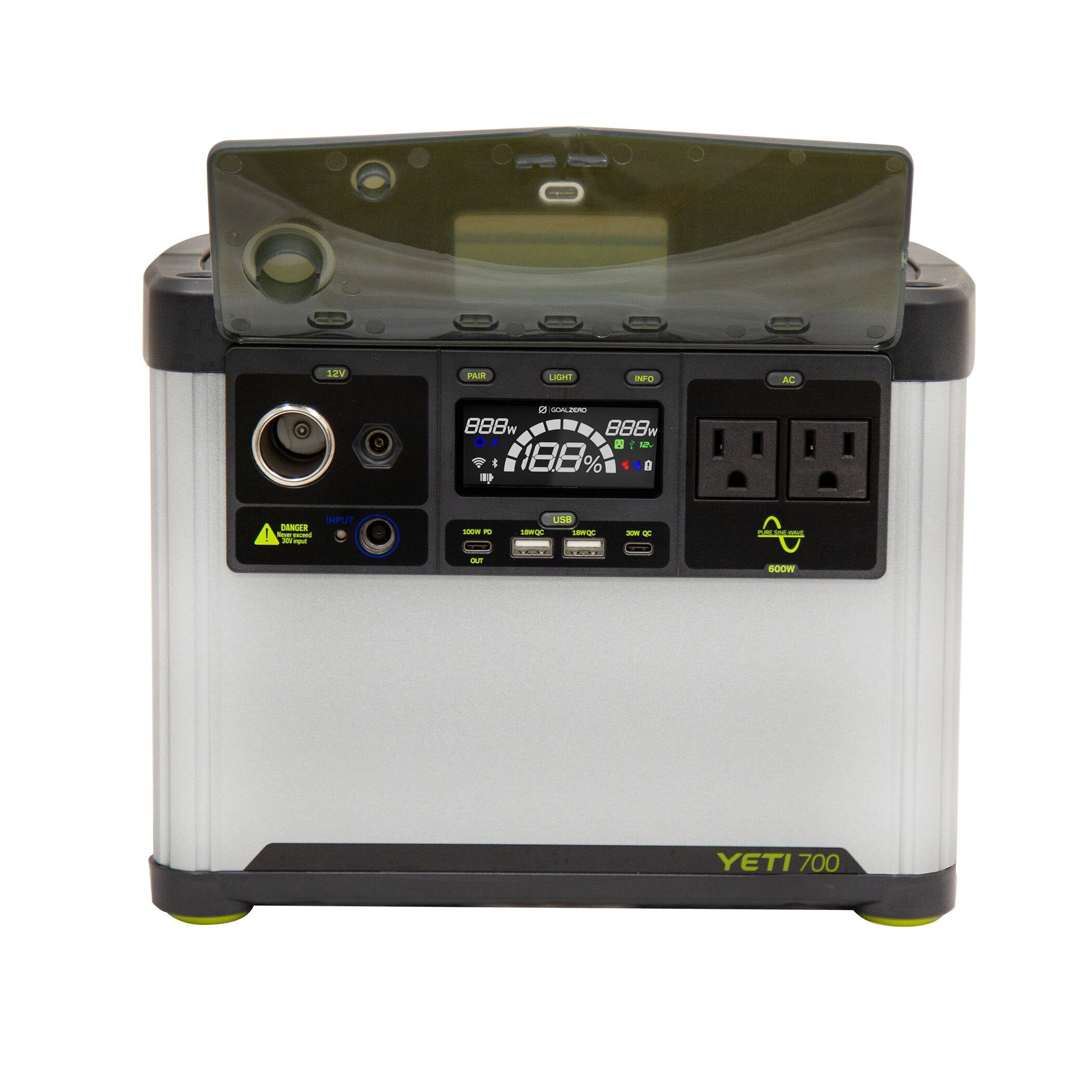 Goal Zero Yeti 700 portable power station manufacturer CGI showing the exact Yeti 700 model and its front controls and ports