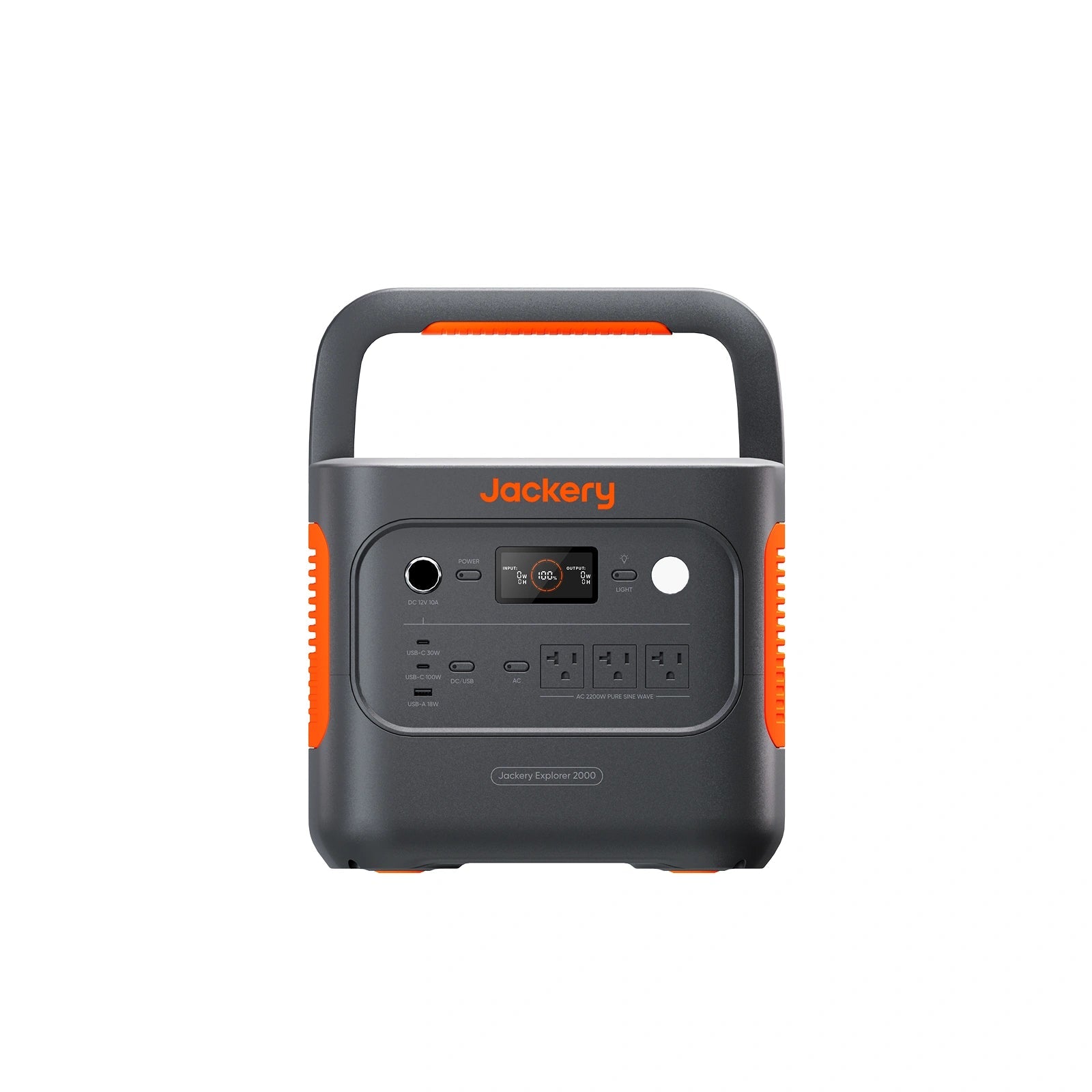 Jackery Explorer 2000 v2 JE-2000D, front-panel manufacturer rendering