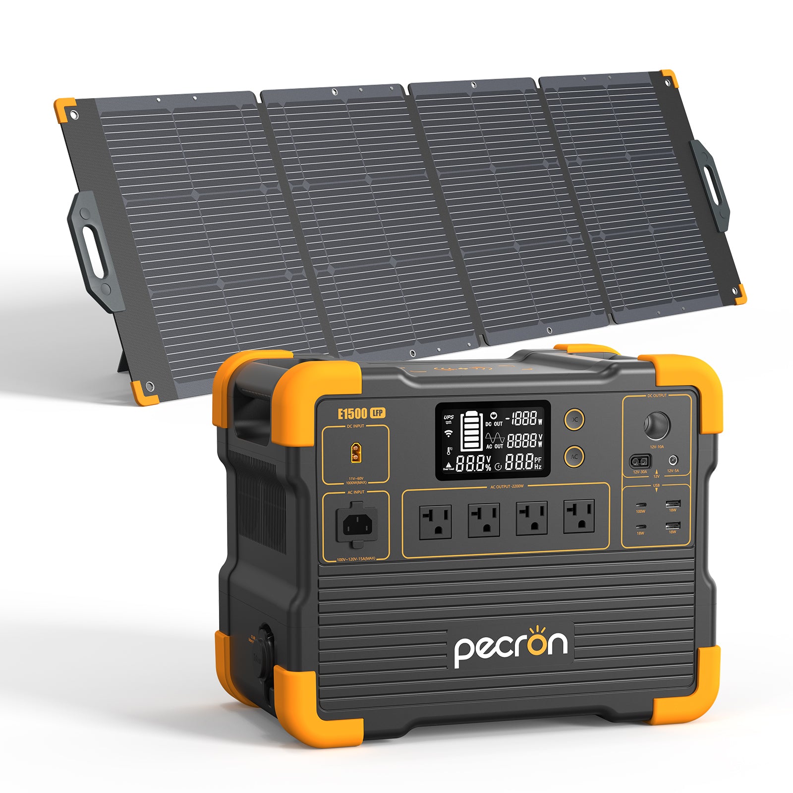 Pecron E1500LFP V3 with one 200 W panel manufacturer rendering