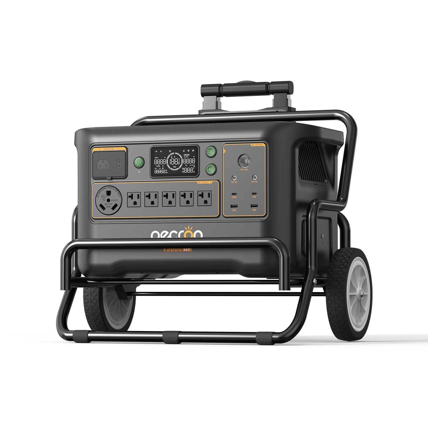 Pecron F3000LFP shown on the exact manufacturer-selected cart option; cart specifications are not established